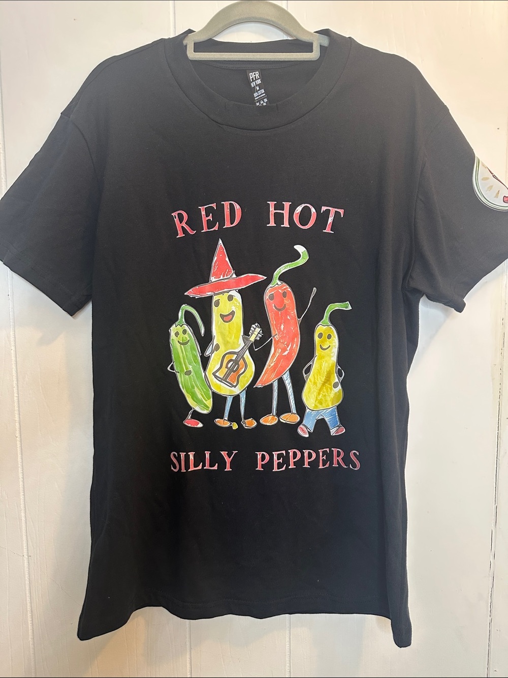 Red Hot Silly Peppers Graphic Tee - Black